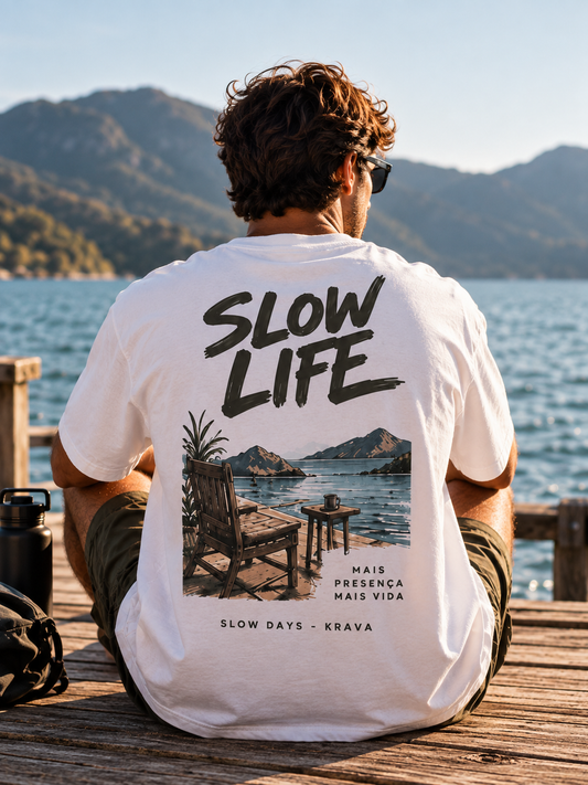 Camiseta Oversized Masculina KRAVA Slow Life – SLOW DAYS COLLECTION