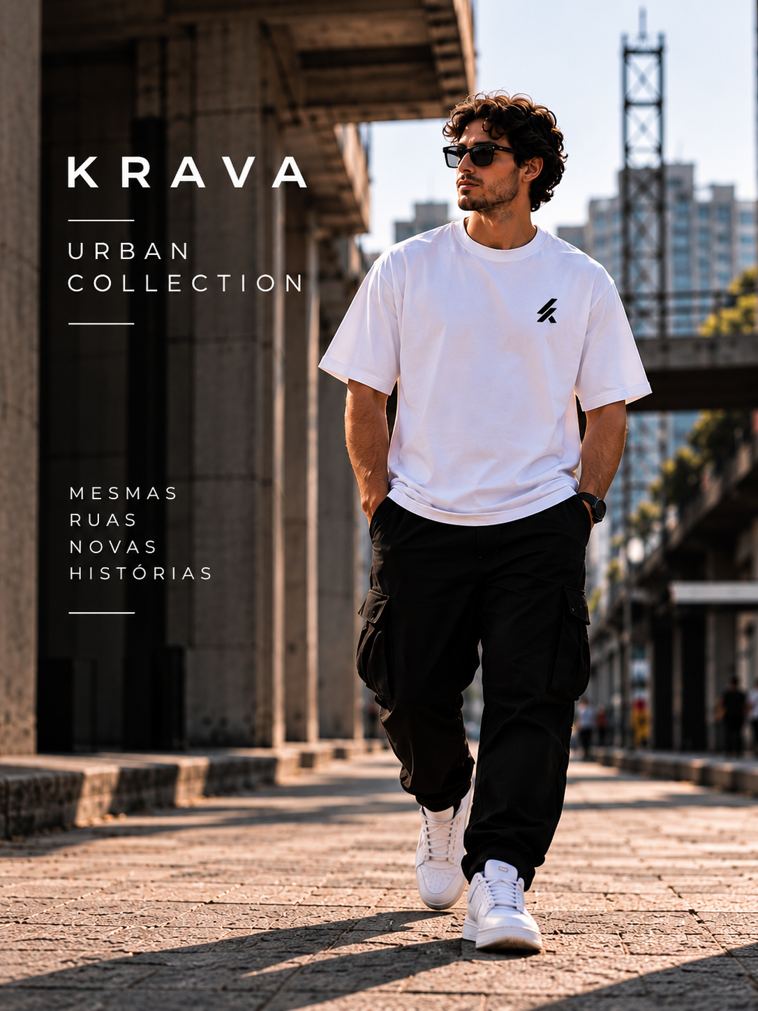 Camiseta Oversized Masculina KRAVA — URBAN COLLECTION | Algodão
