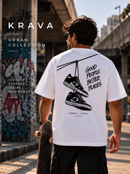 Camiseta Oversized Masculina KRAVA — URBAN COLLECTION | Algodão