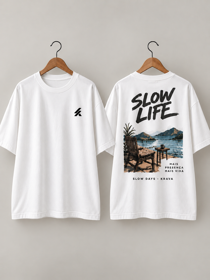 Camiseta Oversized Masculina KRAVA Slow Life – SLOW DAYS COLLECTION