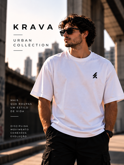 Camiseta Oversized Masculina KRAVA — URBAN COLLECTION | Algodão