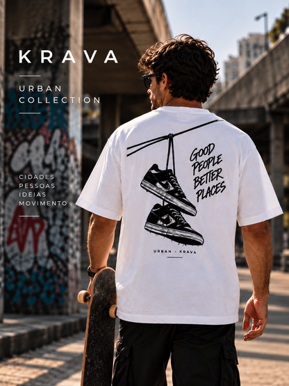 Camiseta Oversized Masculina KRAVA — URBAN COLLECTION | Algodão