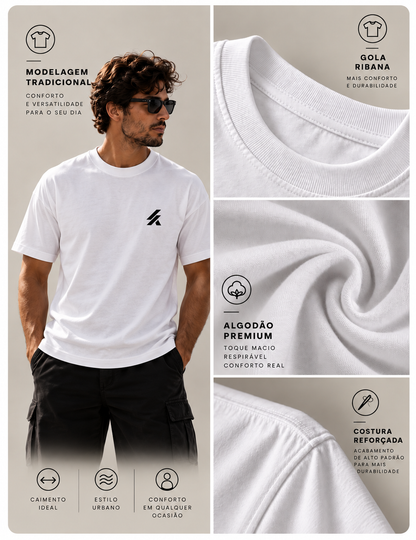 Camiseta Masculina Algodão CULT COLLECTION – Caveira Ornamental Colorida