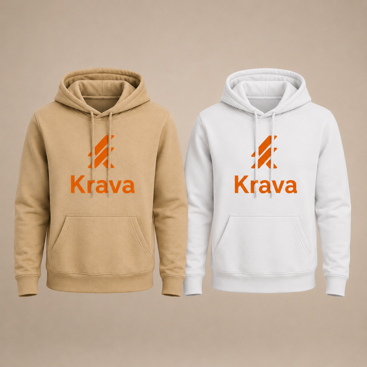 Kit 2 Moletons Canguru Krava Original Style – Bege e Branco | Conforto Premium & Estilo Casual