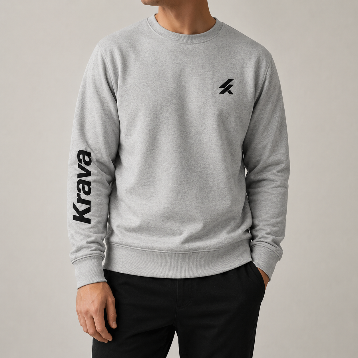 Moletom Krava Original Gola Careca Logo Minimalista Casual