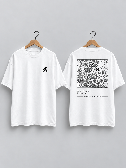Camiseta Oversized Masculina KRAVA Explorar é Viver – NOMAD COLLECTION