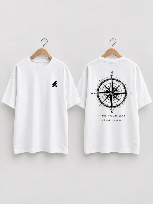 Camiseta Oversized Masculina KRAVA Find Your Way – NOMAD COLLECTION