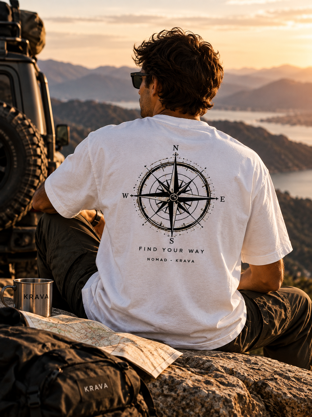 Camiseta Oversized Masculina KRAVA Find Your Way – NOMAD COLLECTION