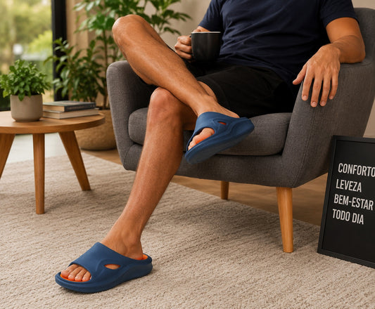 Chinelo Masculino Slide Eva Krava Ultra Conforto Pós corrida