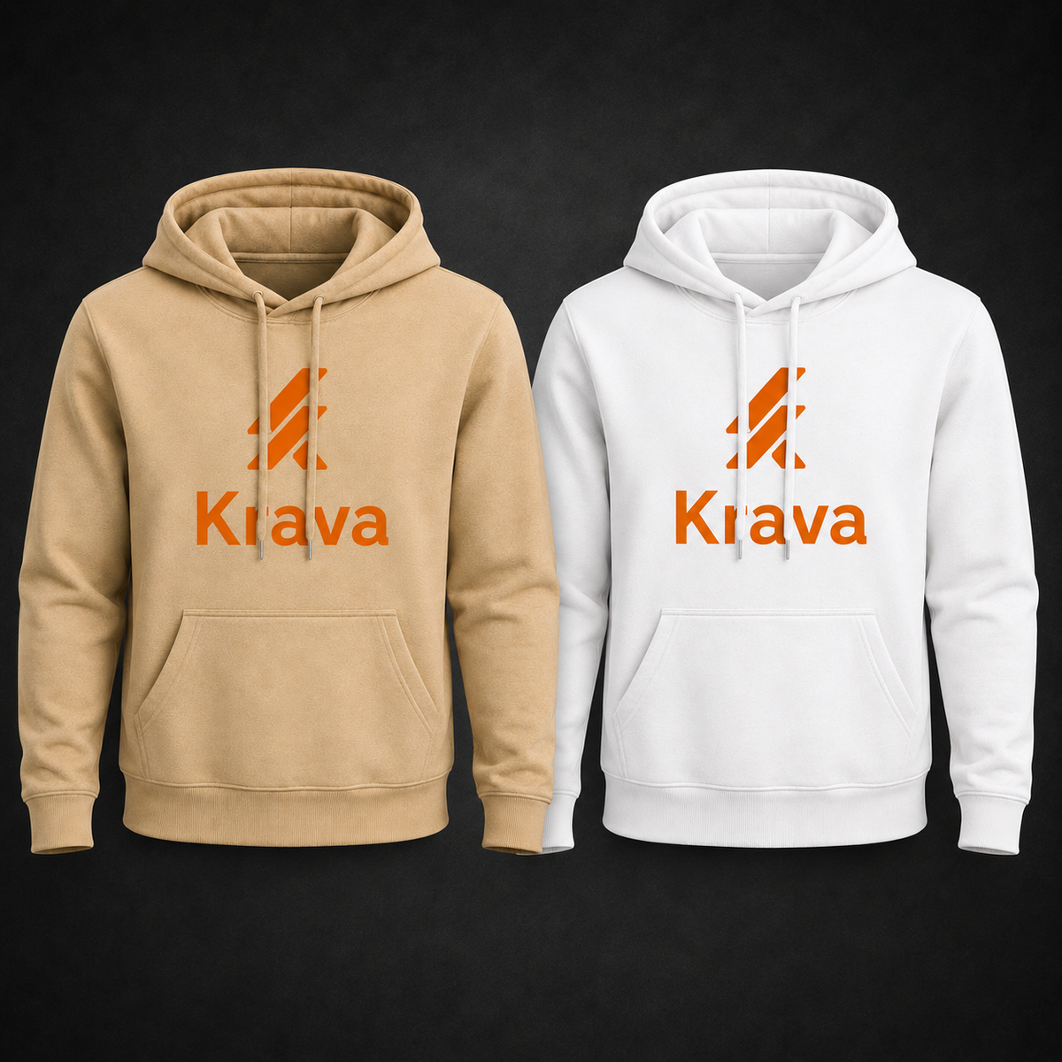 Kit 2 Moletons Canguru Krava Original Style – Bege e Branco | Conforto Premium & Estilo Casual