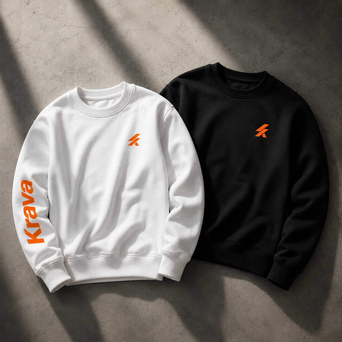 Kit 2 Moletons Careca Krava Original Masculino  Preto e Branco Casual Premium Logo no Peito Manga Estampada Streetwear Inverno
