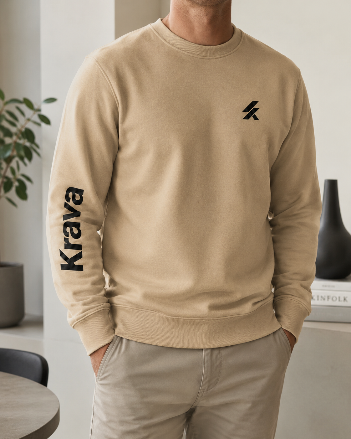 Moletom Krava Original Gola Careca Logo Minimalista Casual