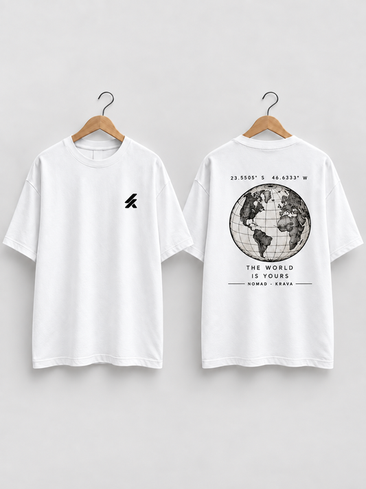 Camiseta Oversized Masculina KRAVA The World Is Yours – NOMAD COLLECTION