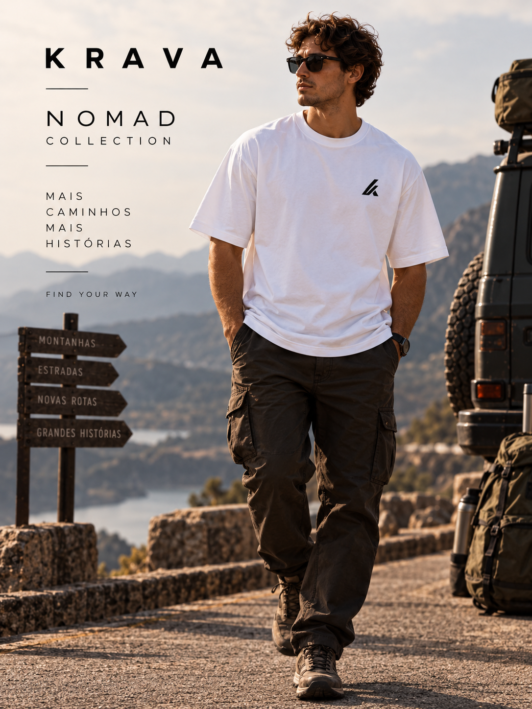 Camiseta Oversized Masculina KRAVA Find Your Way – NOMAD COLLECTION